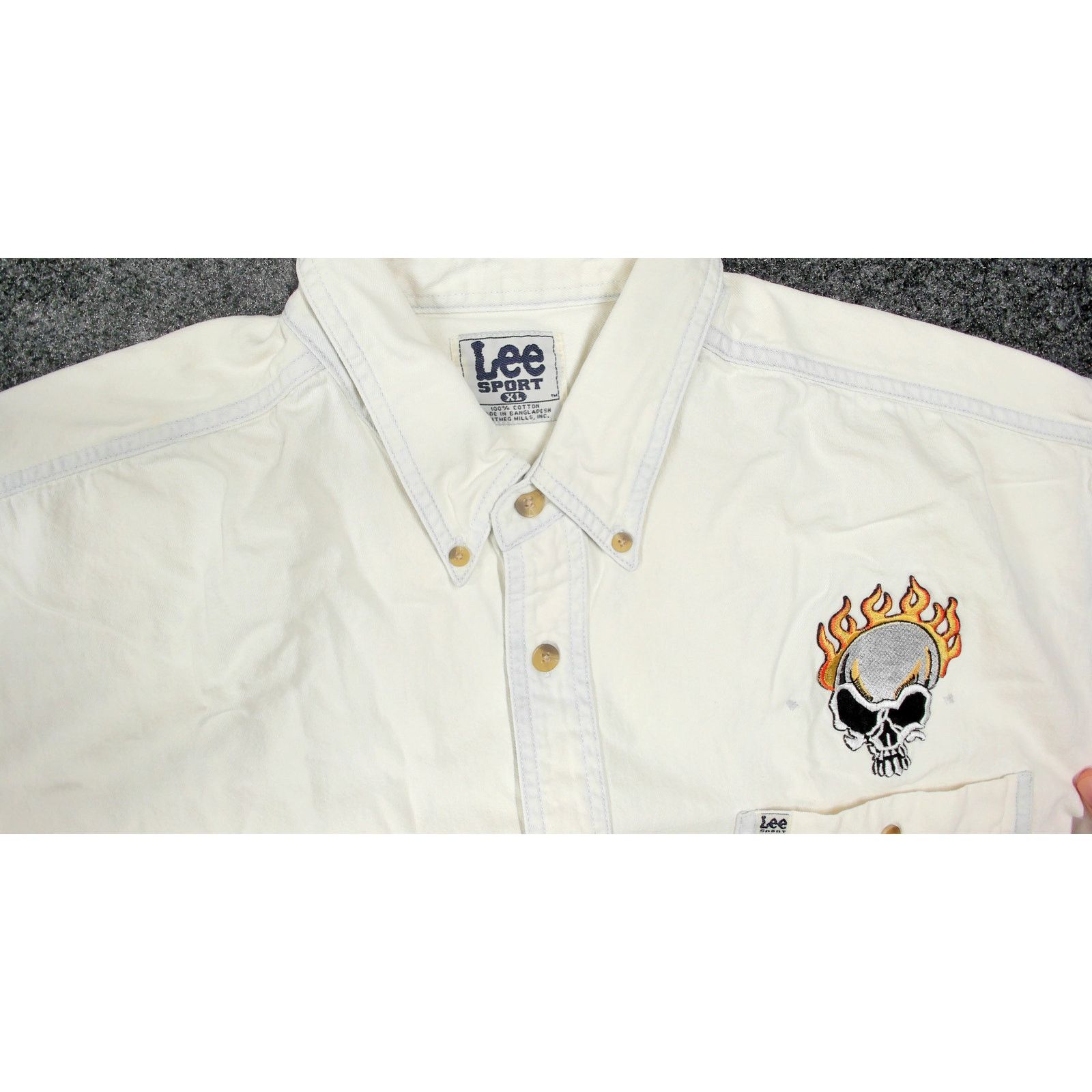 Lee Vintage Y2K Custom Lee Sport Skull Denim Vest XXL Size US XXL / EU 58 / 5 - 8 Thumbnail