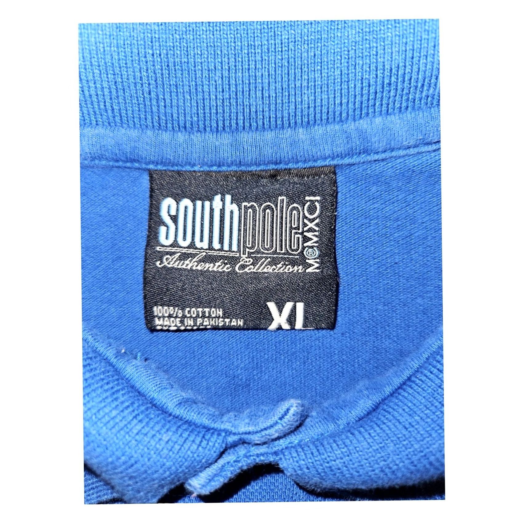 Southpole VINTAGE Southpole Polo Shirt Men XL Short Sleeve Blue Embroidered 90s Hip Hop Preppy Shirt Mens XL Blue Embroidered Hip Hop Polo Size US XL / EU 56 / 4 - 2 Thumbnail
