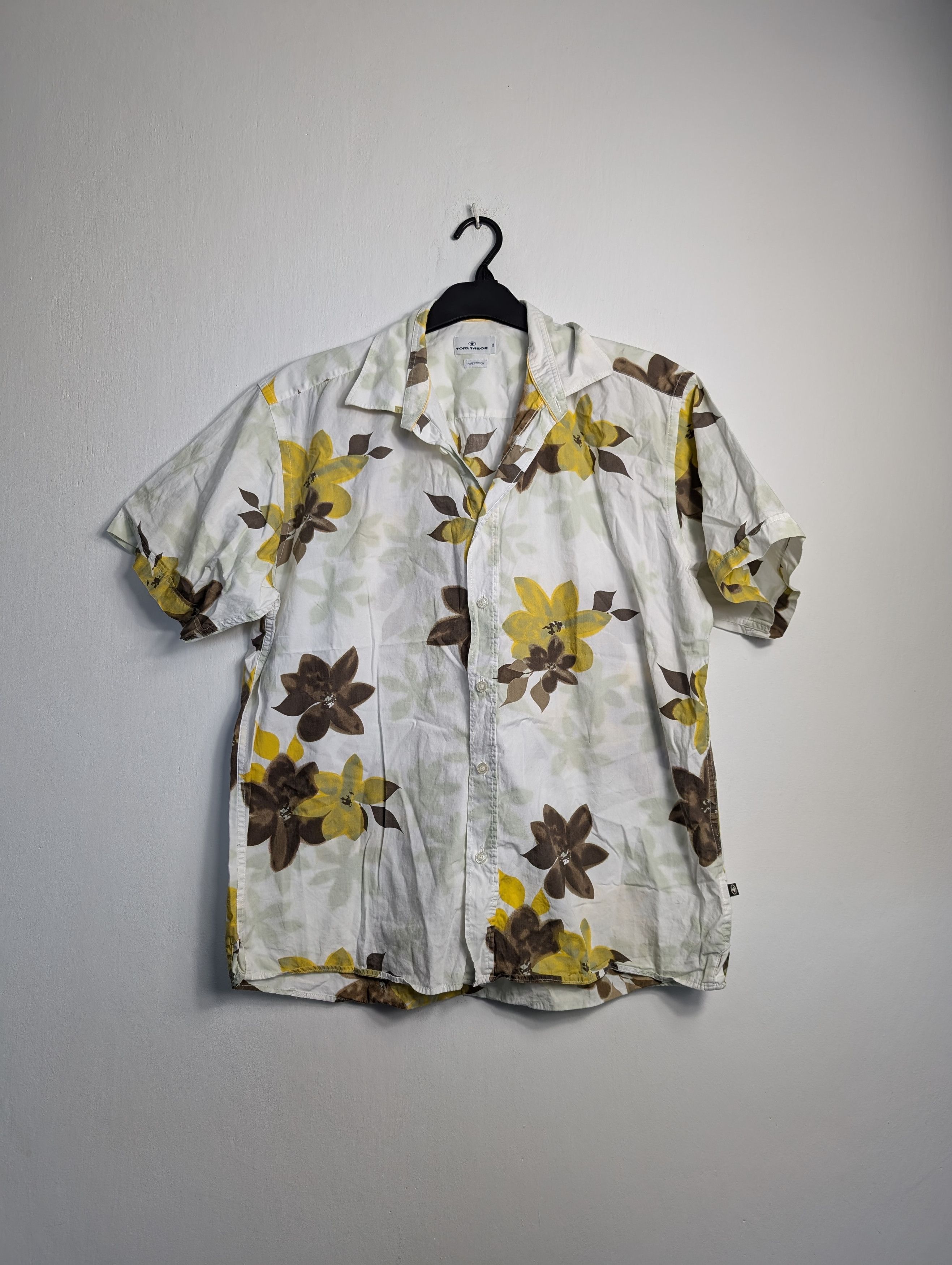 Vintage Vintage Y2K Hawaiian Shirt - Summer Floral Palm Tree Print Size US XL / EU 56 / 4 - 1 Thumbnail