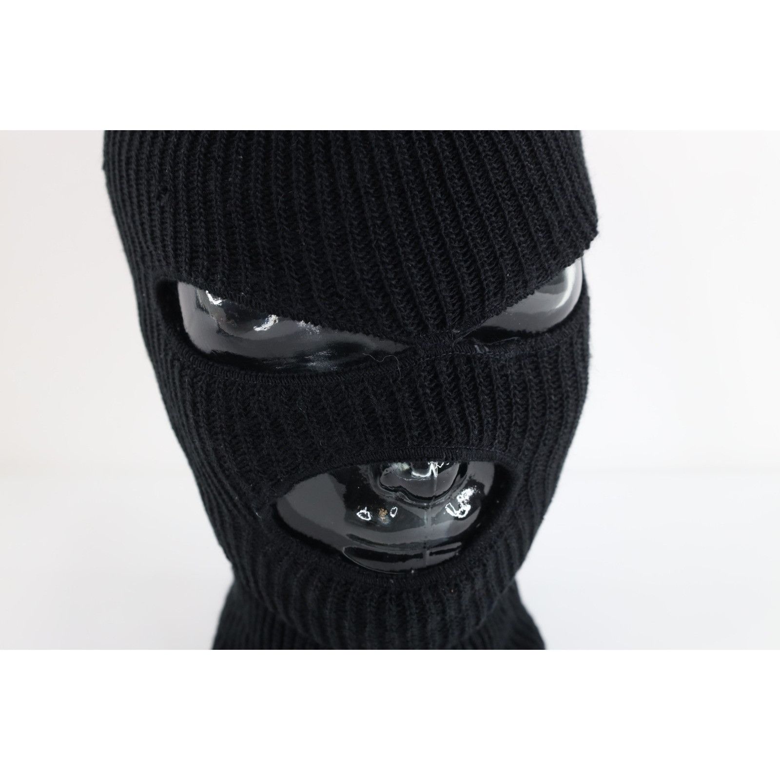 Vintage Vintage 90s Streetwear Ribbed Knit 3 Hole Robber Beanie Size ONE SIZE - 3 Thumbnail