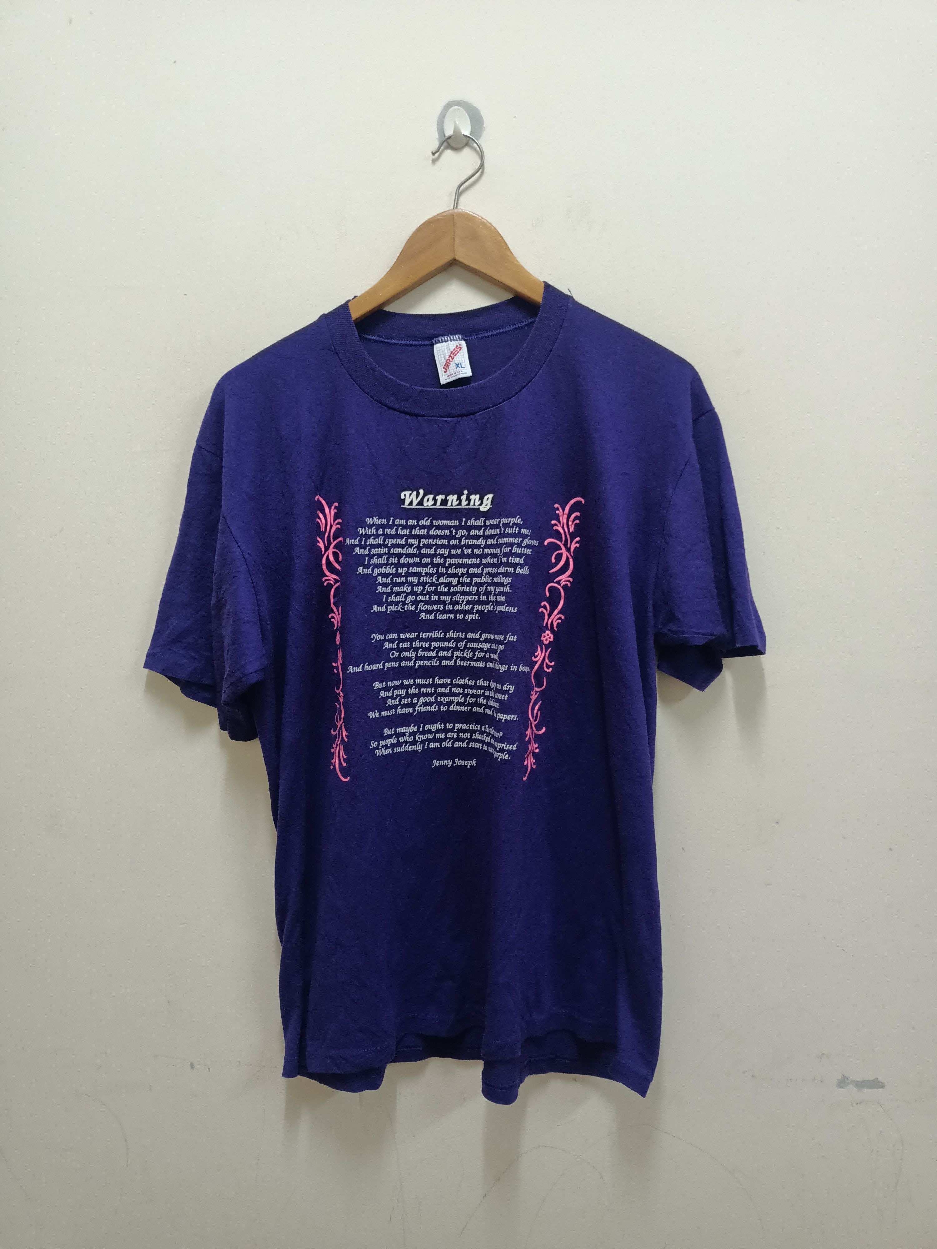 Vintage Vintage Warning poem by Jenny Joseph art t-shirt Size US XL / EU 56 / 4 - 1 Thumbnail