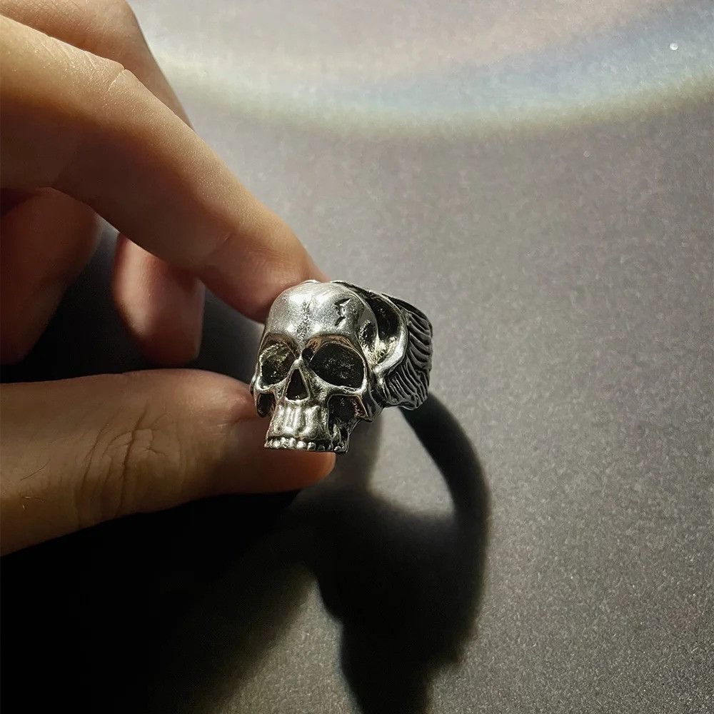 Japanese Brand × Jewelry × Vintage Retro Wings Skull Ring Size ONE SIZE - 2 Thumbnail