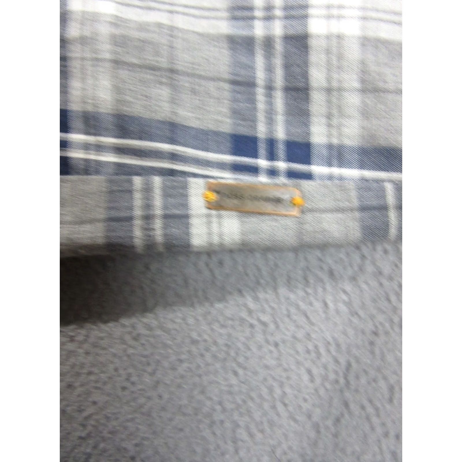 Hugo Boss HUGO BOSS Shirt Mens S Blue Gray Tartan Plaid Boss Casual Point Button Up Shirt Size US S / EU 44-46 / 1 - 5 Thumbnail