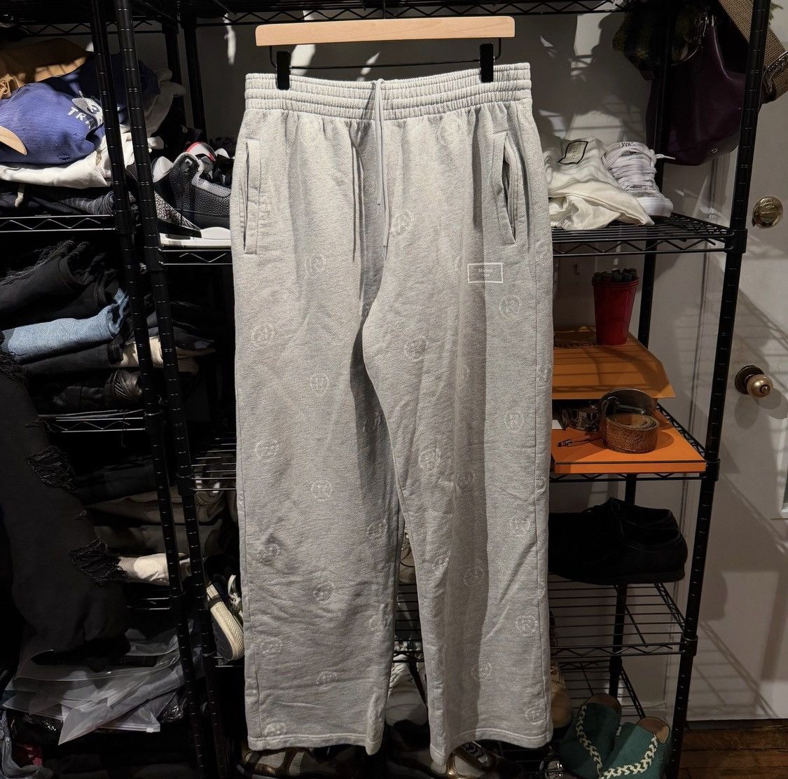 Martine Rose all-over logo-print cotton track pants M