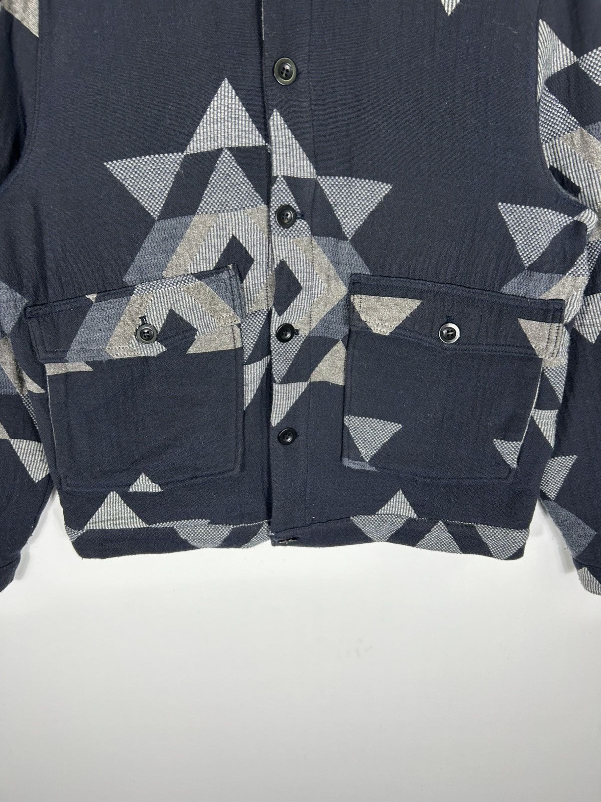 Zara ZARA Geometric Pattern Padded Jacket Abstract Triangle Print Size US L / EU 52-54 / 3 - 5 Thumbnail