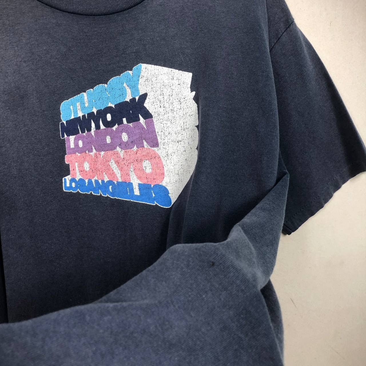 Stussy 90s Stussy USA Cities Block Tee Shirt Skateboard Faded Size US L / EU 52-54 / 3 - 7 Thumbnail