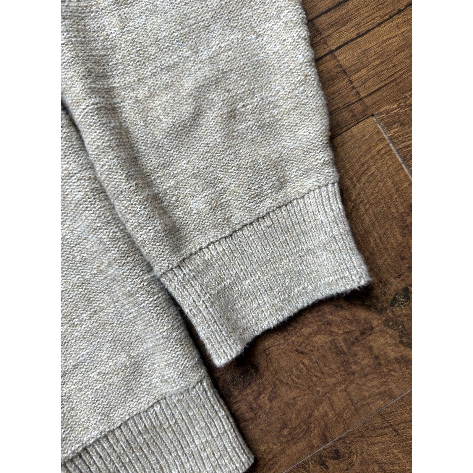 Vintage VINTAGE LL Bean Mens XL Organic Cotton Crew Neck Long Sleeve Knit Sweater Oatmeal Beige Size US XL / EU 56 / 4 - 4 Thumbnail