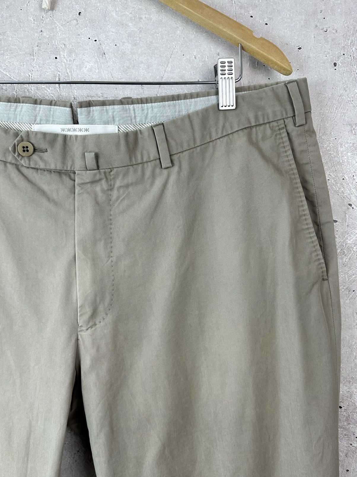 Ermenegildo Zegna Ermenegildo Zegna Slim-fit Beige Cotton Men’s Chino Pants Size US 36 / EU 52 - 7 Thumbnail