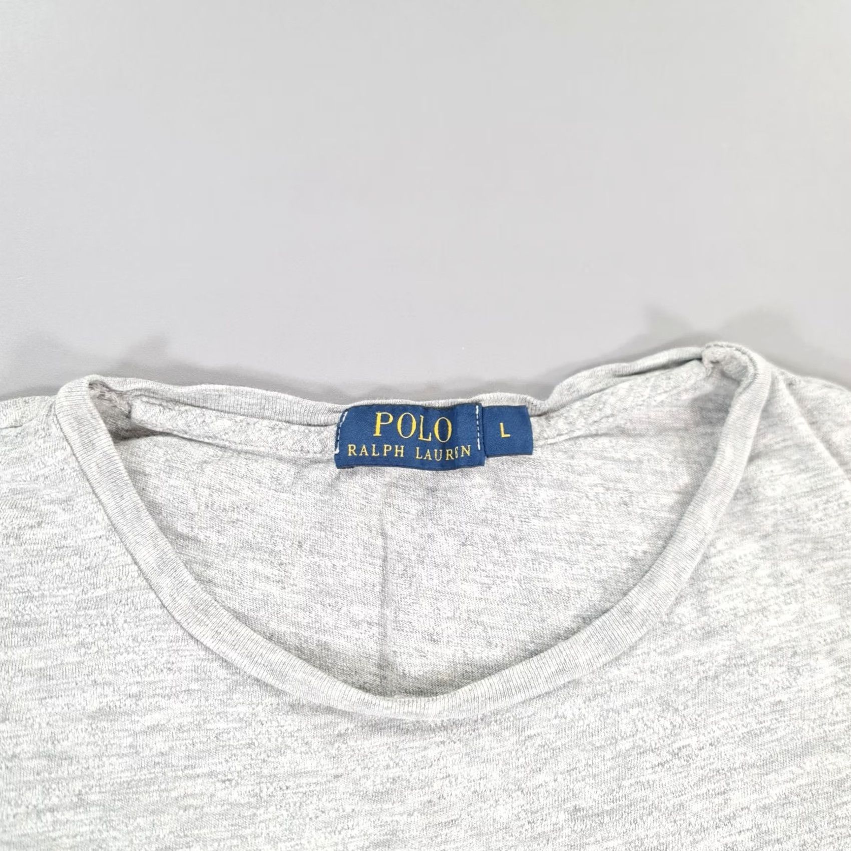Polo Ralph Lauren Polo Ralph Lauren Mens T Shirt Grey Large Pocket Tee Cotton Short Sleeves Top Size US L / EU 52-54 / 3 - 2 Thumbnail