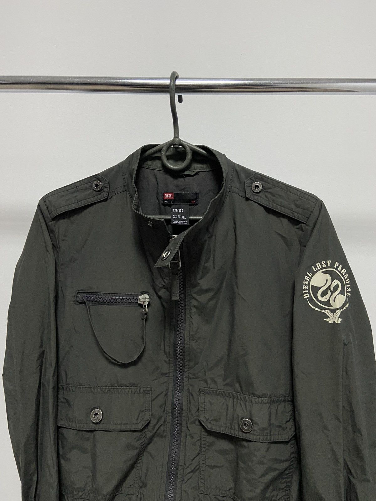 Diesel Diesel Small Logo Vintage Jacket Womans Nylon Size L / US 10 / IT 46 - 2 Thumbnail