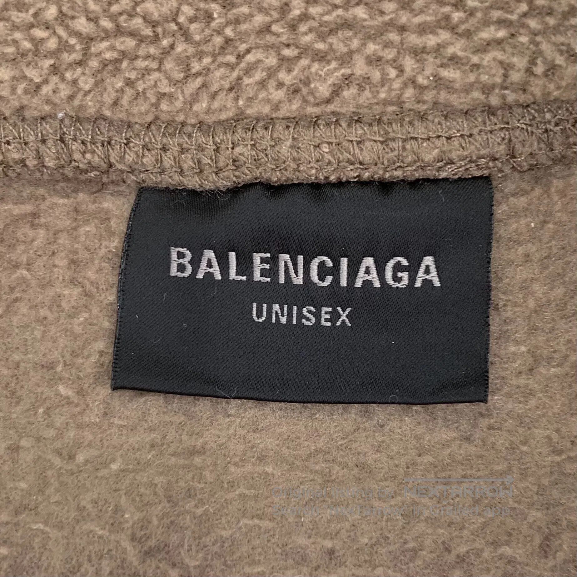 Balenciaga Balenciaga Caramel logo lettering printed round neck long Size US L / EU 52-54 / 3 - 5 Thumbnail