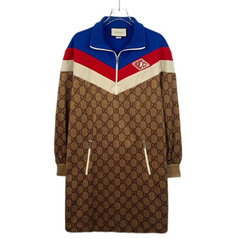 Gucci Color Block Half-Zip Dress