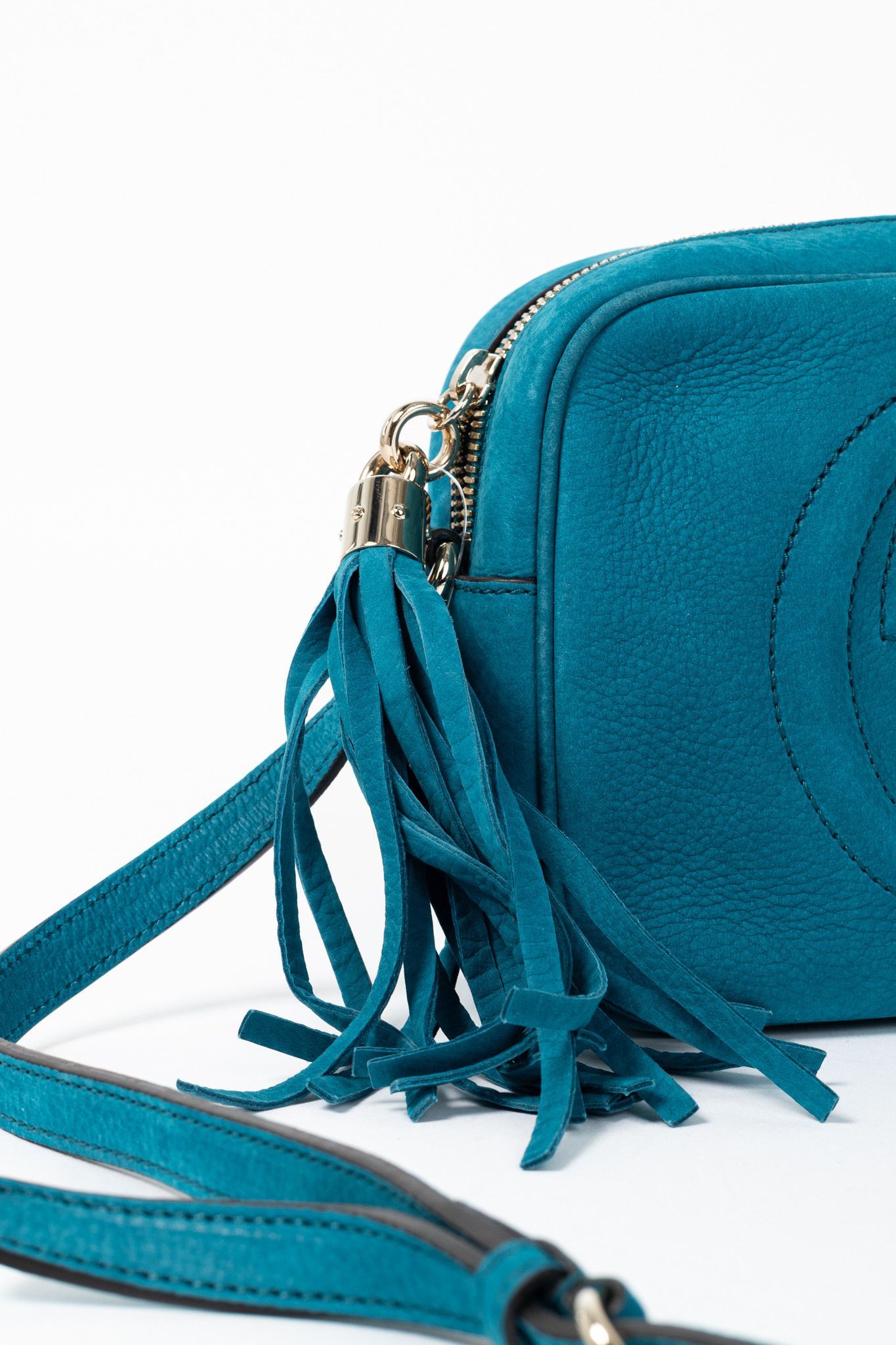 Gucci Gucci Soho Disco Cobalt Blue Vitello Range Crossbody Bag Size ONE SIZE - 7 Thumbnail