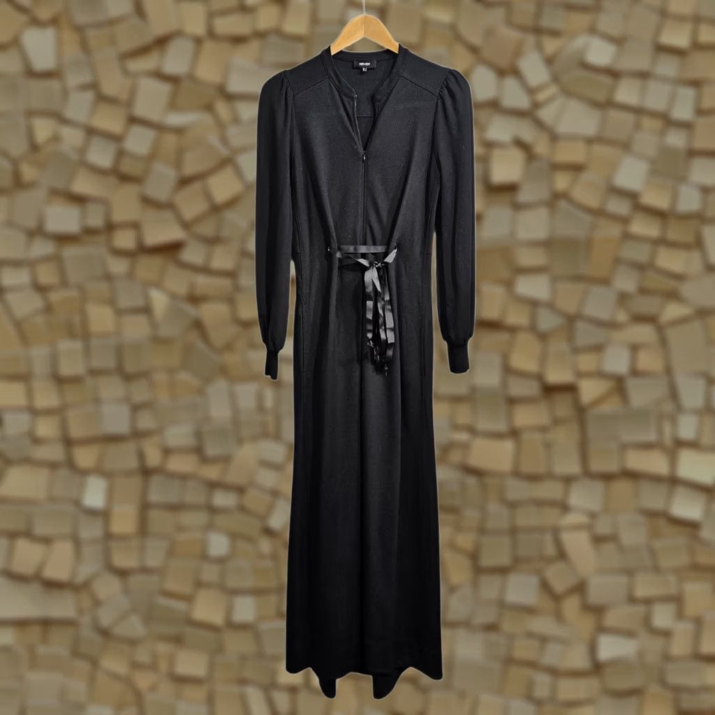 ME+EM ME+EM Dress Black 8 UK Maxi Long Sleeve Front Zip Pockets Tunic? Size M / US 6-8 / IT 42-44 - 1 Thumbnail