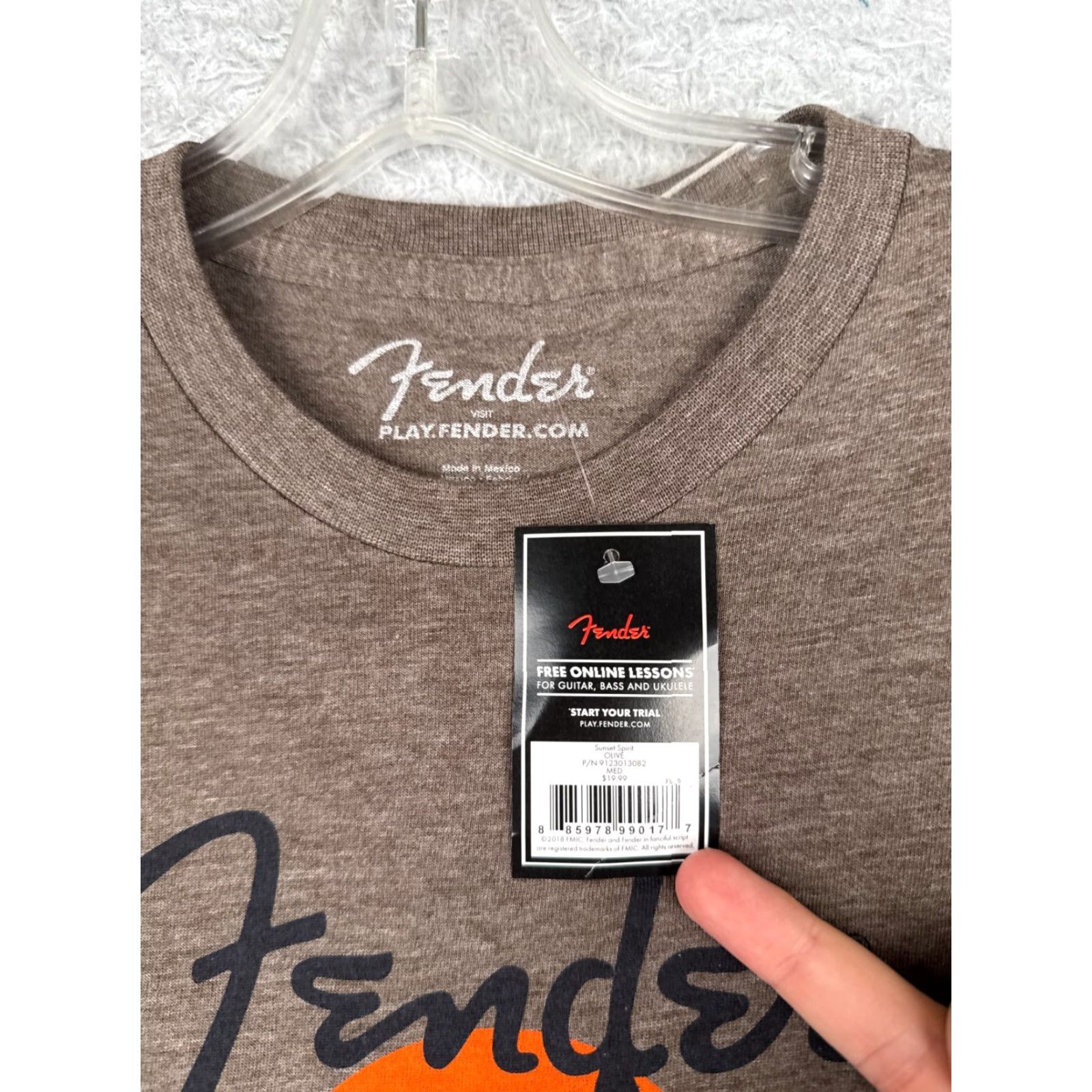 Fender Fender Shirt Men 2XL Olive Heather Sunset Guitar Rock T-Shirt Size US XXL / EU 58 / 5 - 7 Thumbnail