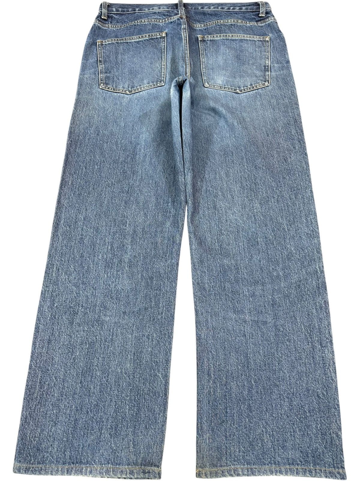 Uniqlo Vintage Uniqlo Christophe Lemaire Blue Wash Loose Baggy Jean Size US 32 / EU 48 - 2 Thumbnail