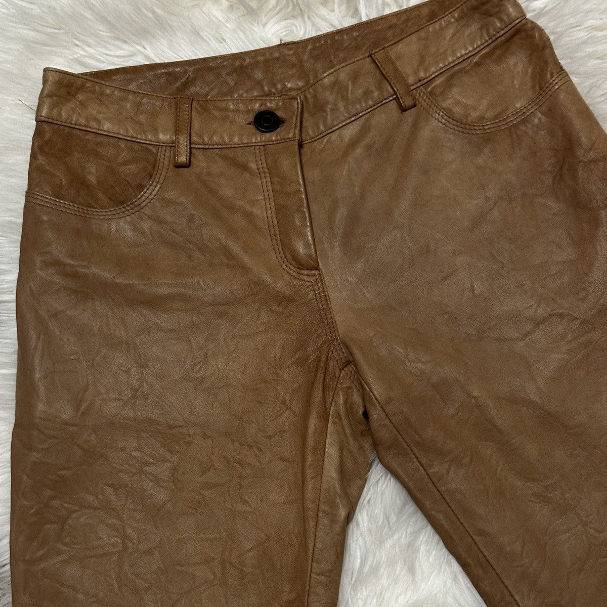 Other Cristinaeffe Made in Italy Shorts Leather 100% Size 28" / US 6 / IT 42 - 2 Thumbnail