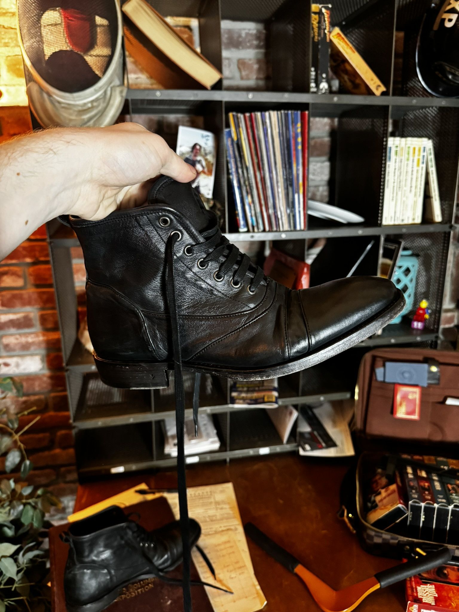 John Varvatos $698 JOHN VARVATOS Fleetwood Black BOOTS (sz 8.5) Size US 8.5 / EU 41-42 - 2 Thumbnail