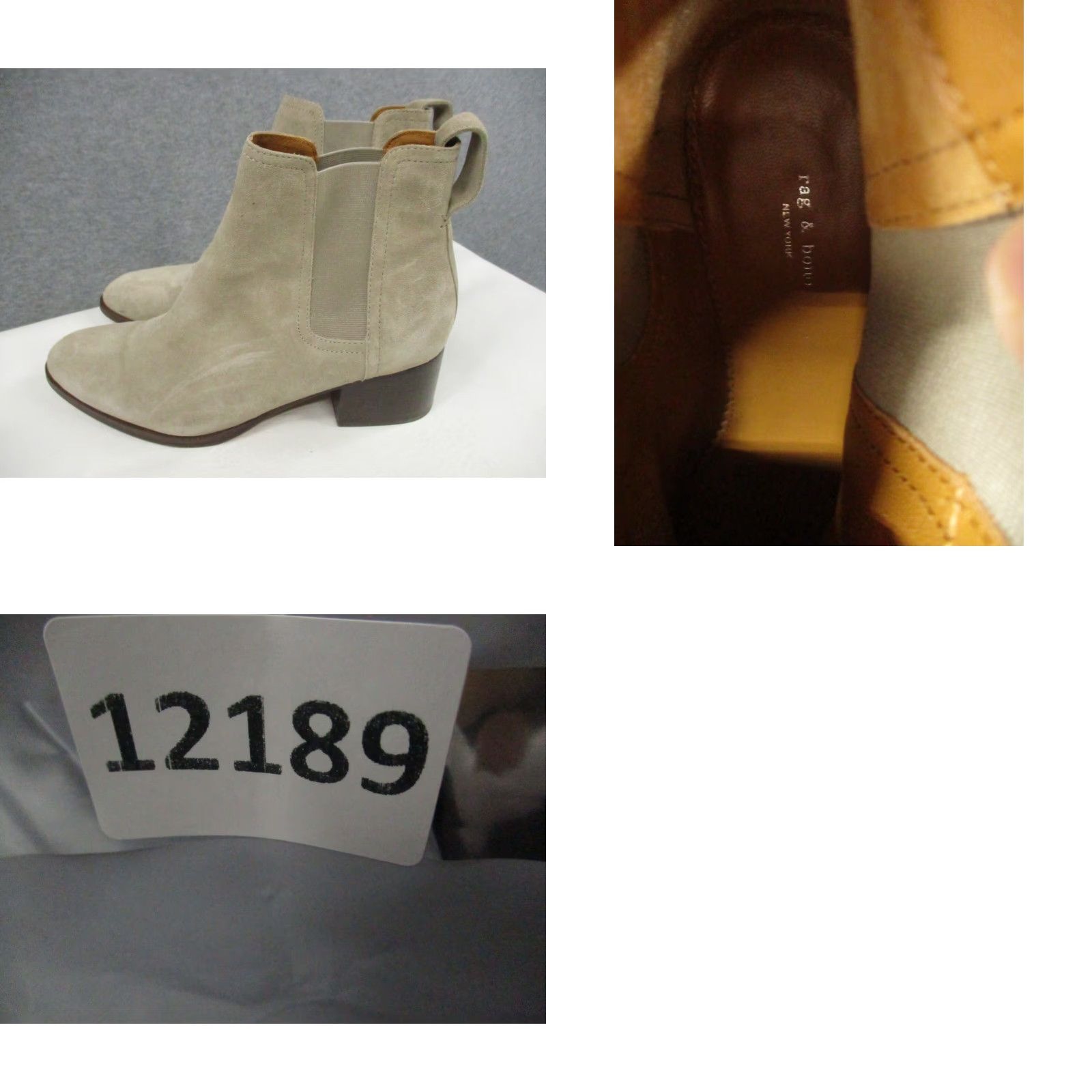 Rag & Bone rag & bone Gray Suede Leather Ankle Boots Booties Women's 37.5 Size US 8 / IT 38 - 9 Thumbnail