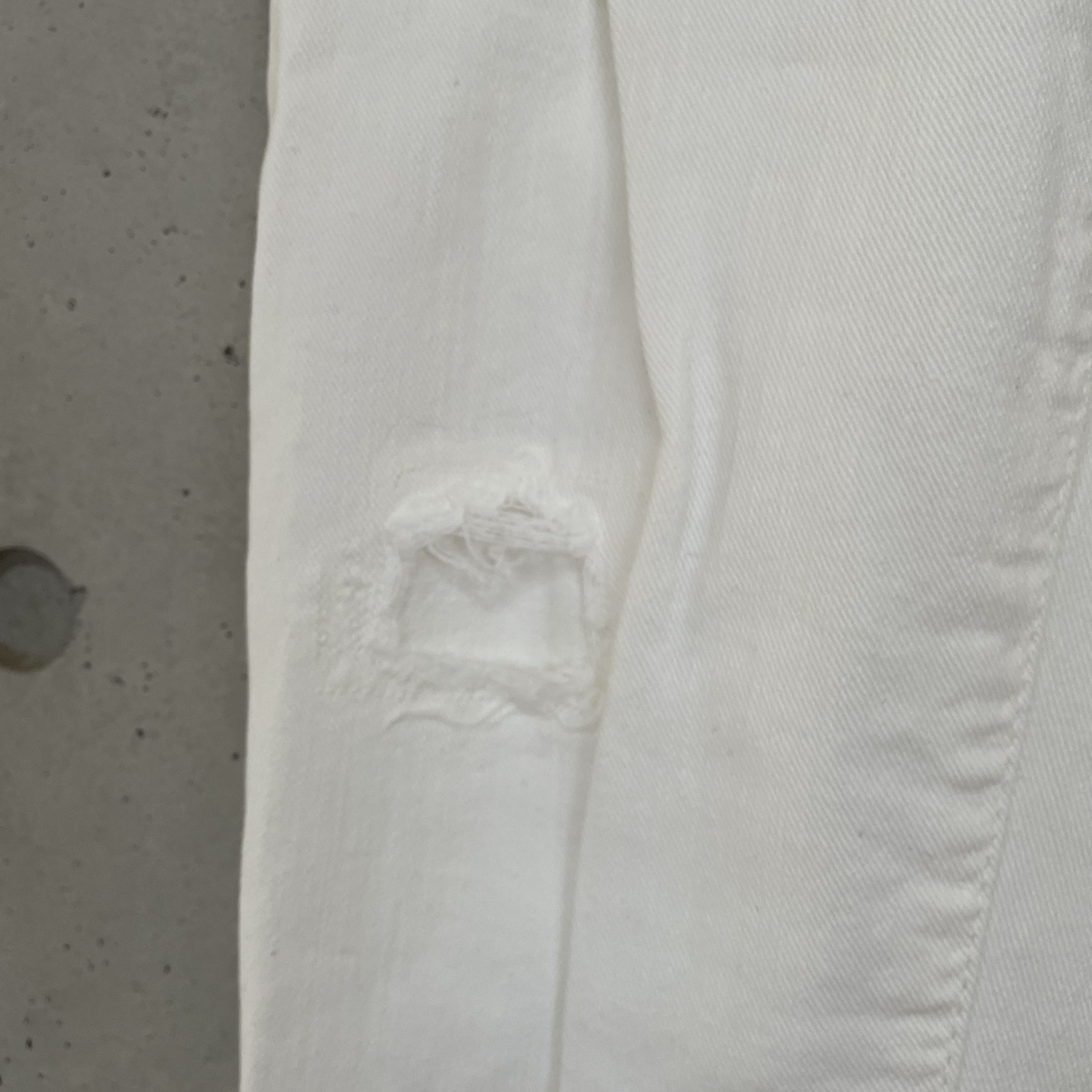 Just Cavalli JUST Cavalli Crushed Denim Jeans White Distressed Skinny Size 24" / US 00 / IT 34 - 5 Thumbnail