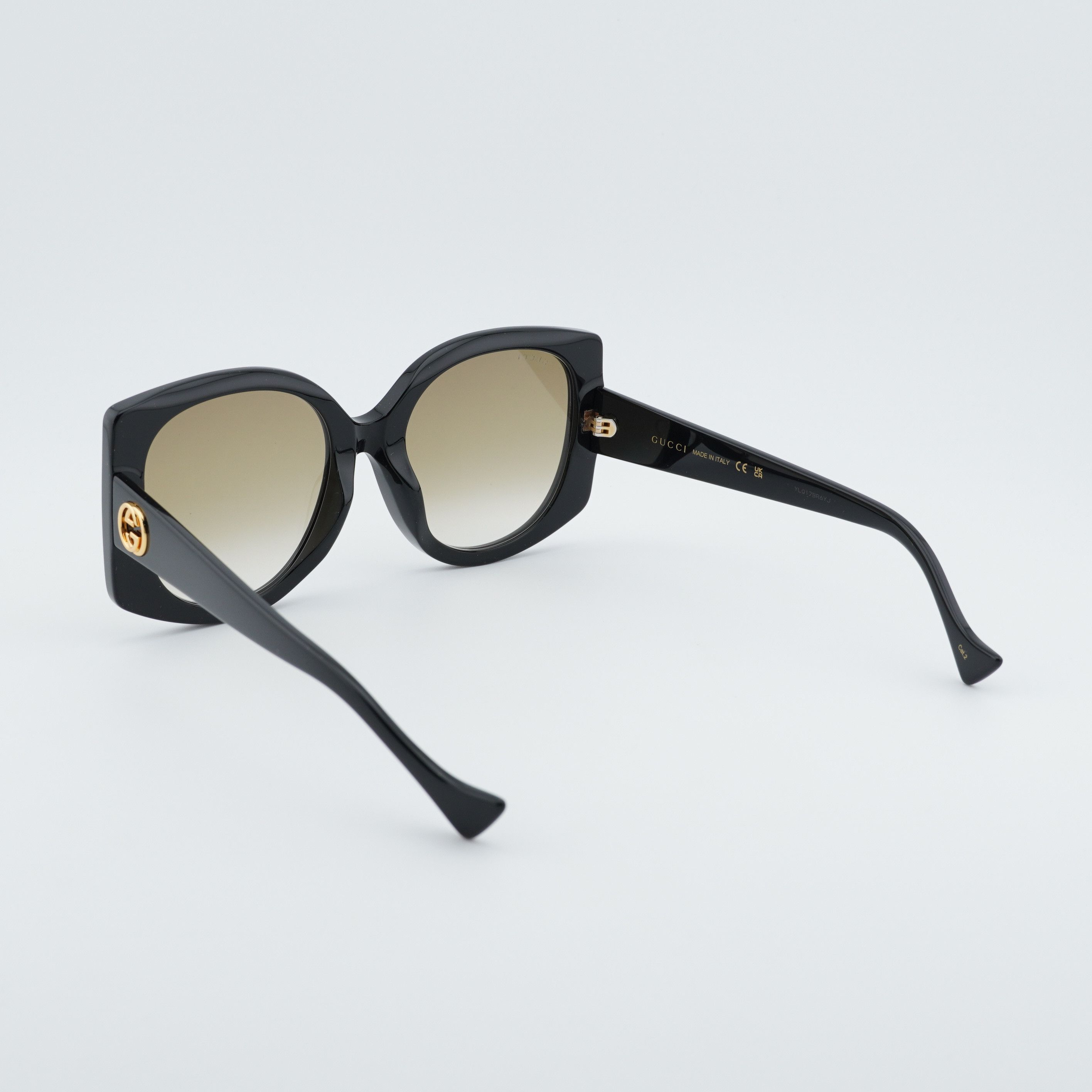 Gucci Gucci GG1257SA 004 Sunglasses Black Butterfly Frame Size ONE SIZE - 4 Thumbnail