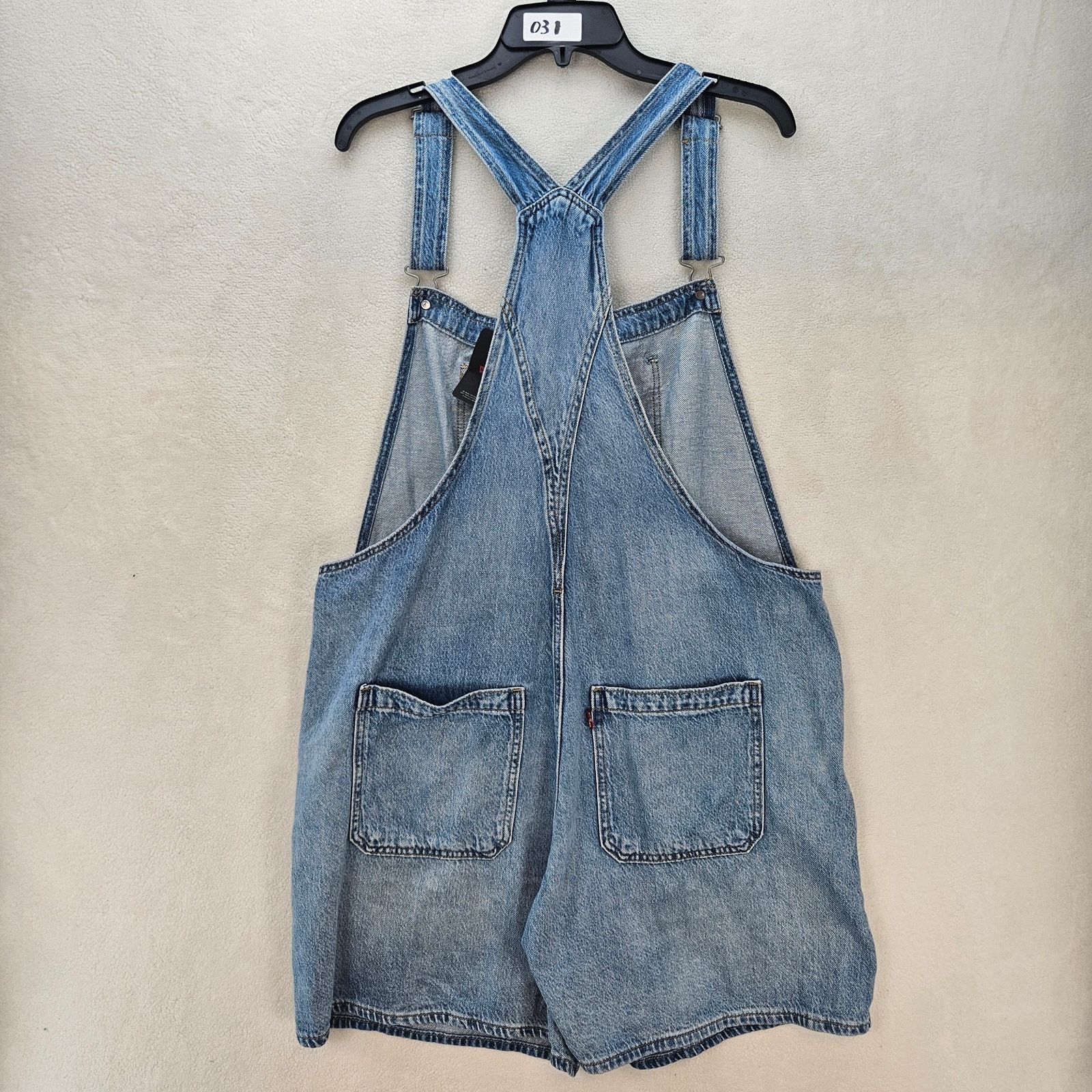 Levi's LEVI'S WOMEN'S XL PREMIUM LIGHT WASH UTILITY SHORTALLS NWT Size 39" - 6 Thumbnail