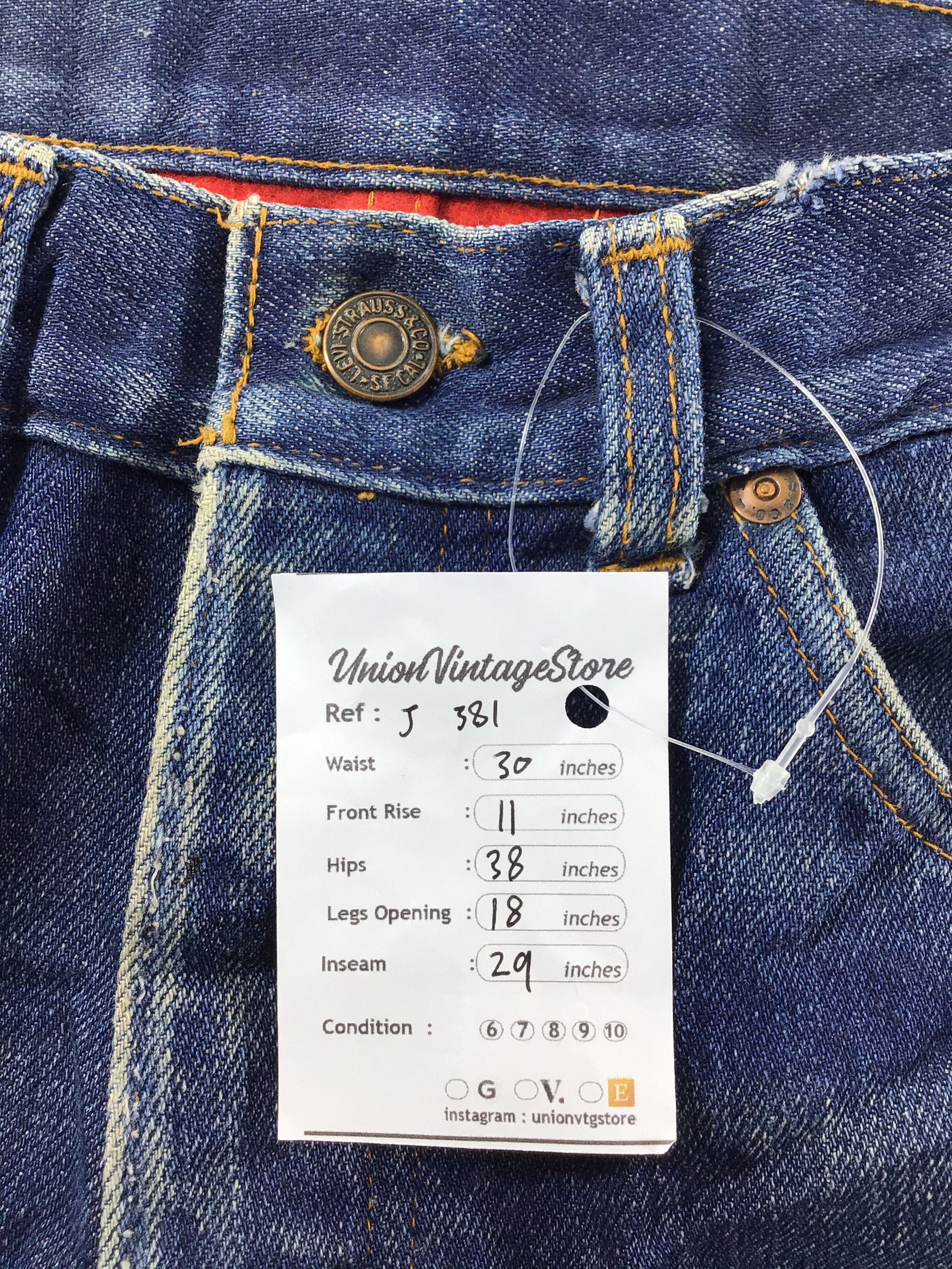 Levi's Vintage 80s Levis Orange Tab Jeans Blue Medium Wash-J381 Size US 30 / EU 46 - 11 Thumbnail