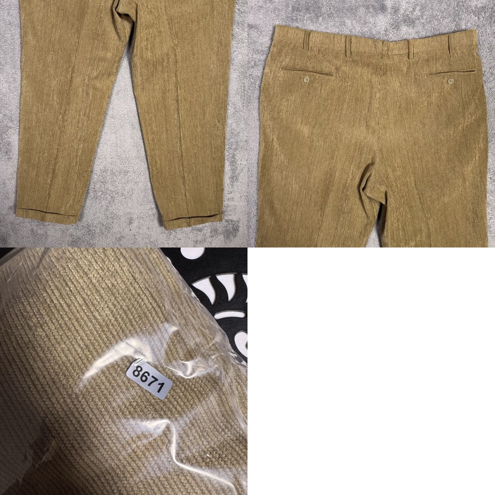 Vintage St Croix Corduroy Pants Mens 42x32 Wool Blend Dress Trousers Cuffed Pleat Italy Size US 42 / EU 58 - 9 Thumbnail