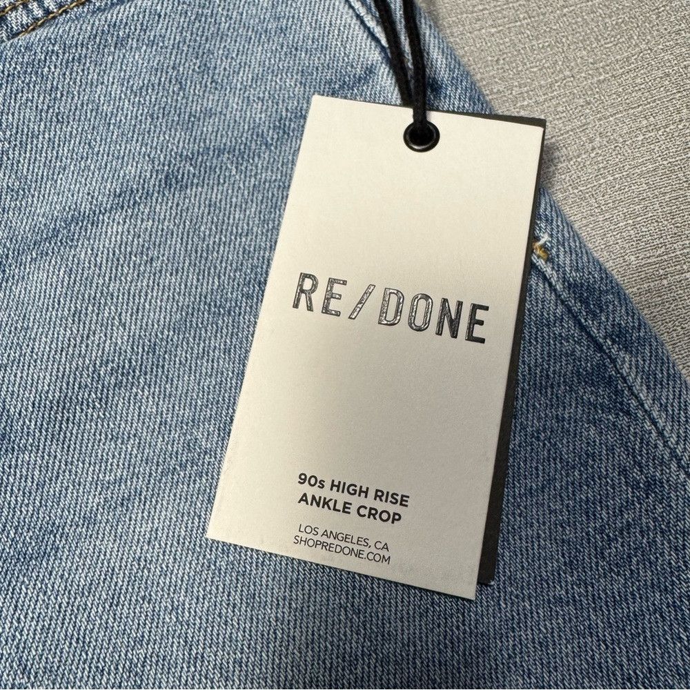 RE/DONE NWT New $265 RE/DONE 90's High Rise Ankle Crop Jeans In Mid Size 26" / US 2 / IT 38 - 7 Thumbnail