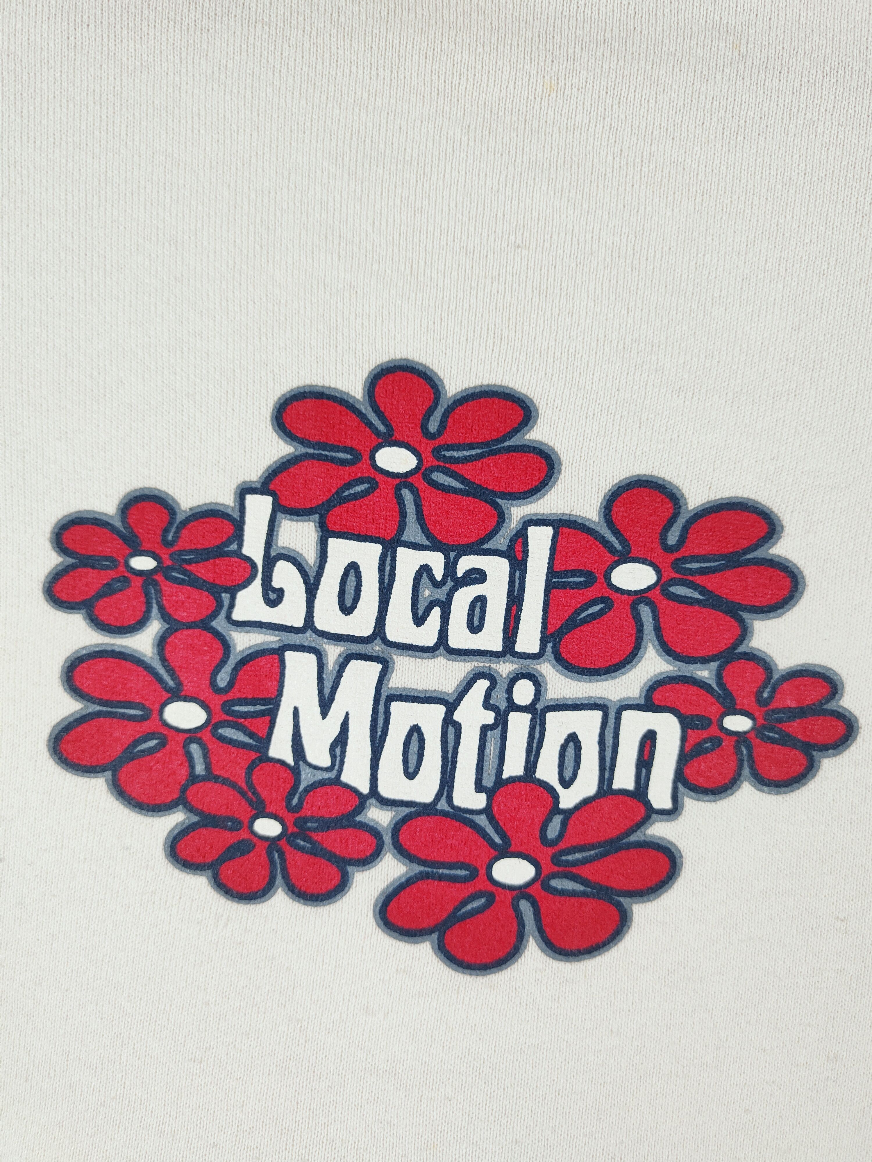 Japanese Brand Local Motion surf vintage White Sweatshirts #S2595 Size S / US 4 / IT 40 - 8 Thumbnail