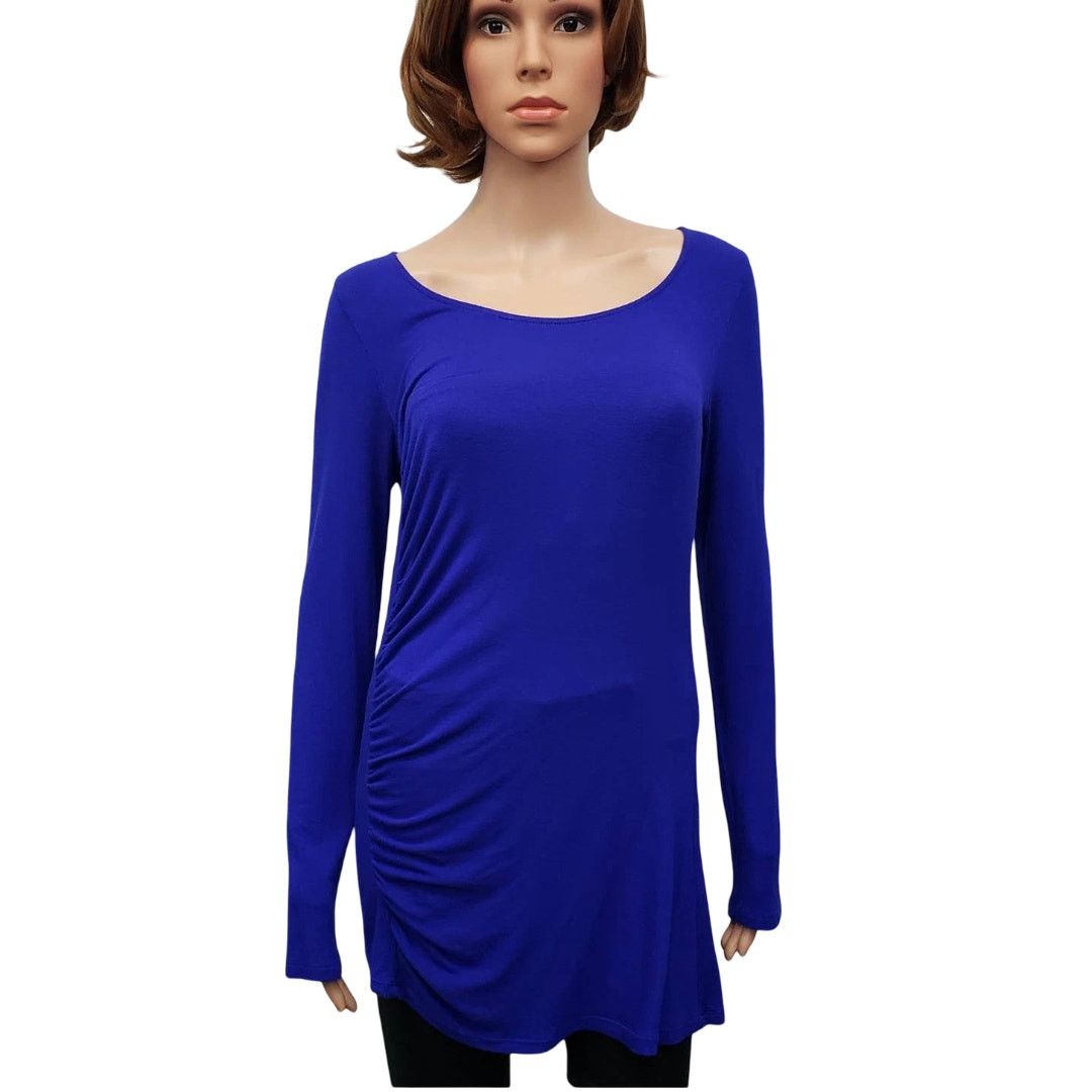 Elie Tahari Tahari Ruched Long Sleeve Top Tunic Maternity Modal Stretch Size S / US 4 / IT 40 - 10 Thumbnail