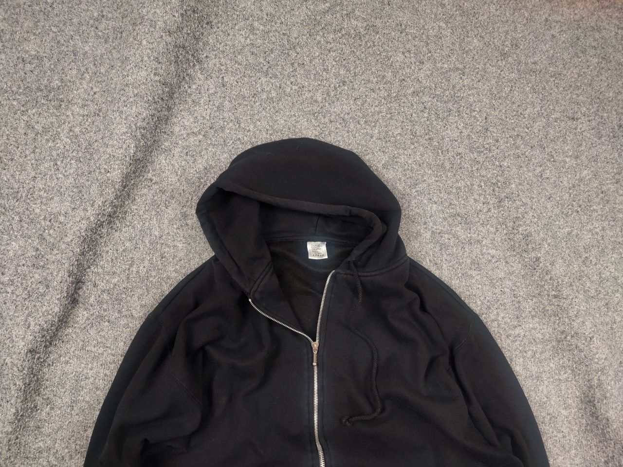 Vintage Vintage Blank zip-up hoodie black square 70s Style Japan LGB Size US XL / EU 56 / 4 - 2 Thumbnail