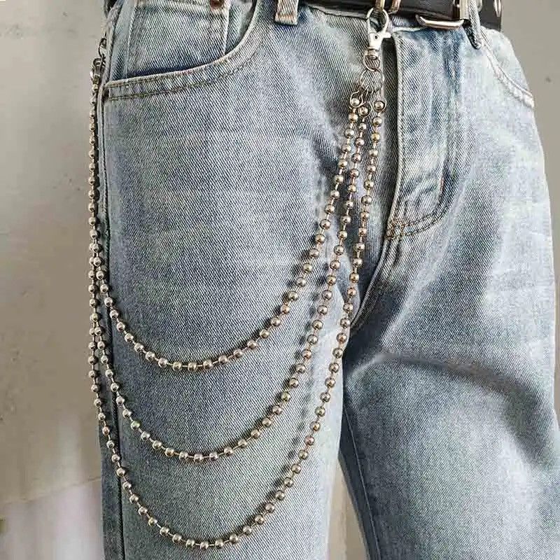 Vintage Punk Hip Hop Jeans Metal Key Chains Key Ring Size ONE SIZE - 1 Thumbnail