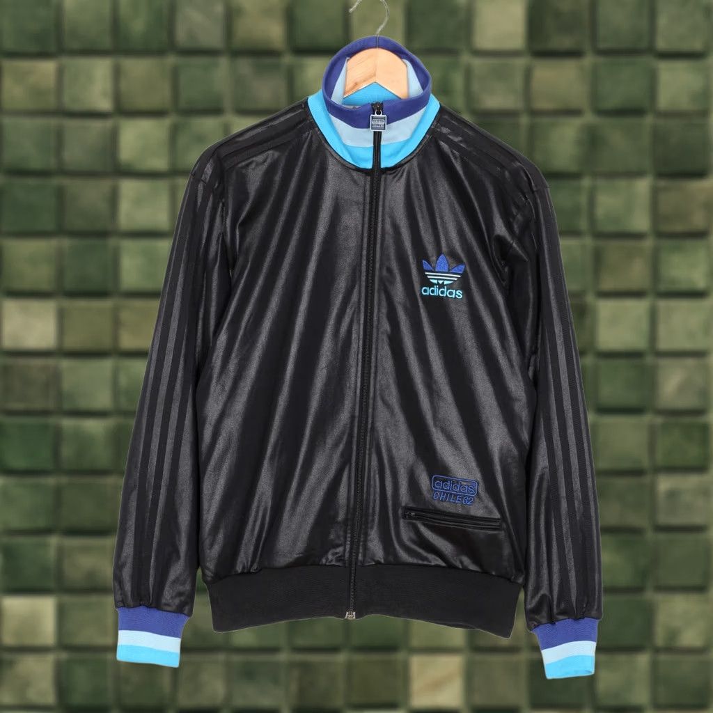 Adidas ADIDAS Track Jacket Men Size S Chile 62 Tracksuit Top VR2675 Black Tracksuit Top Jacket Size S Men Color Black Size 36R - 1 Thumbnail