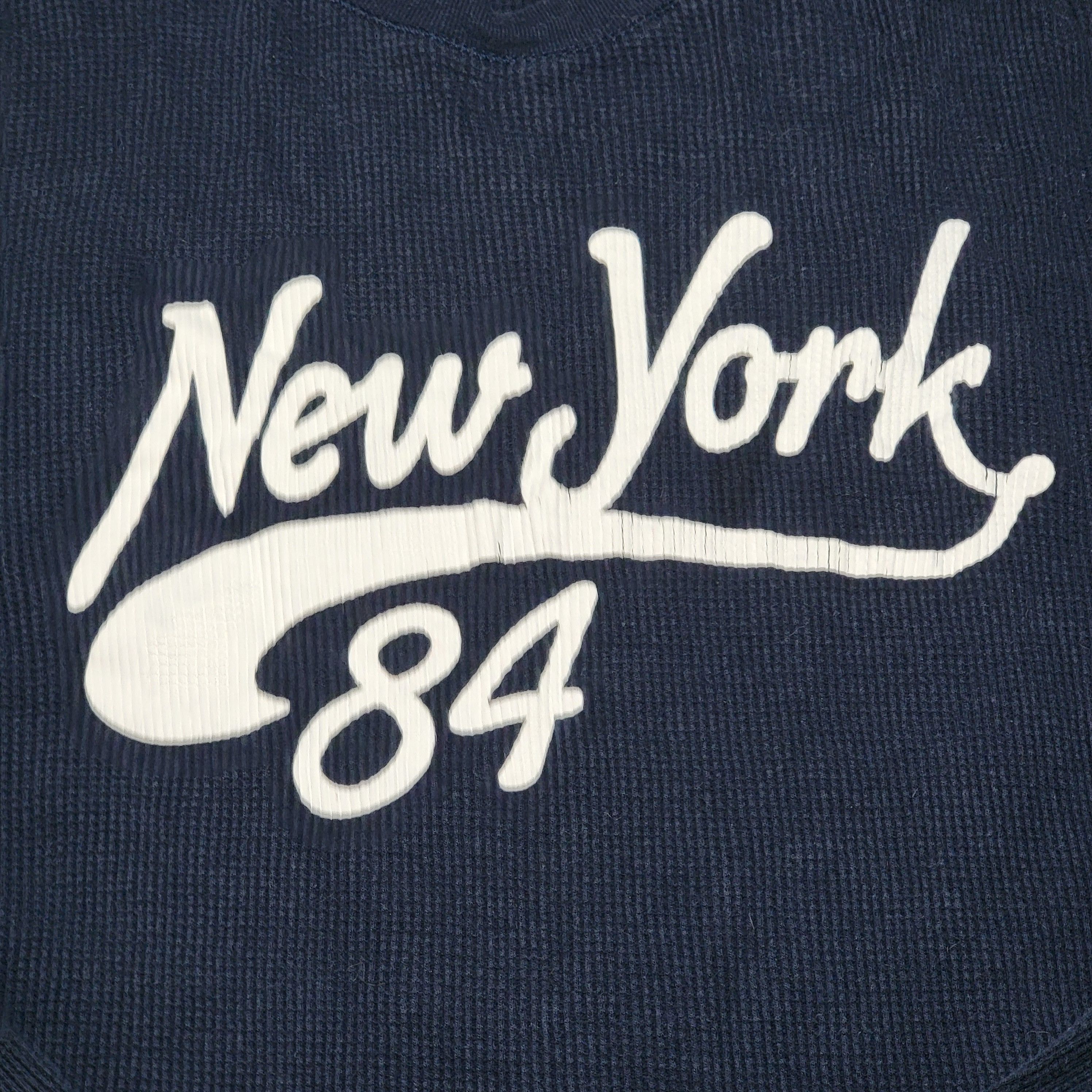 Old Navy Old Navy Waffle Pull Over LS Navy Tee New York 84 - Size XL Size XL / US 12-14 / IT 48-50 - 2 Thumbnail