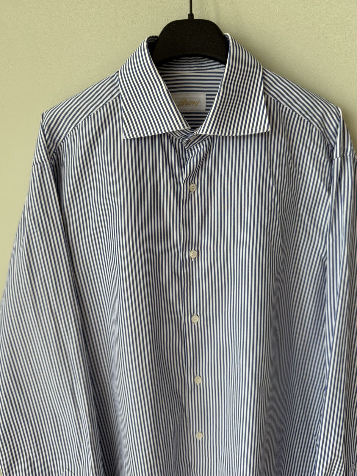 Brioni Brioni Tailored ls Oxford striped shirt Size US L / EU 52-54 / 3 - 2 Thumbnail
