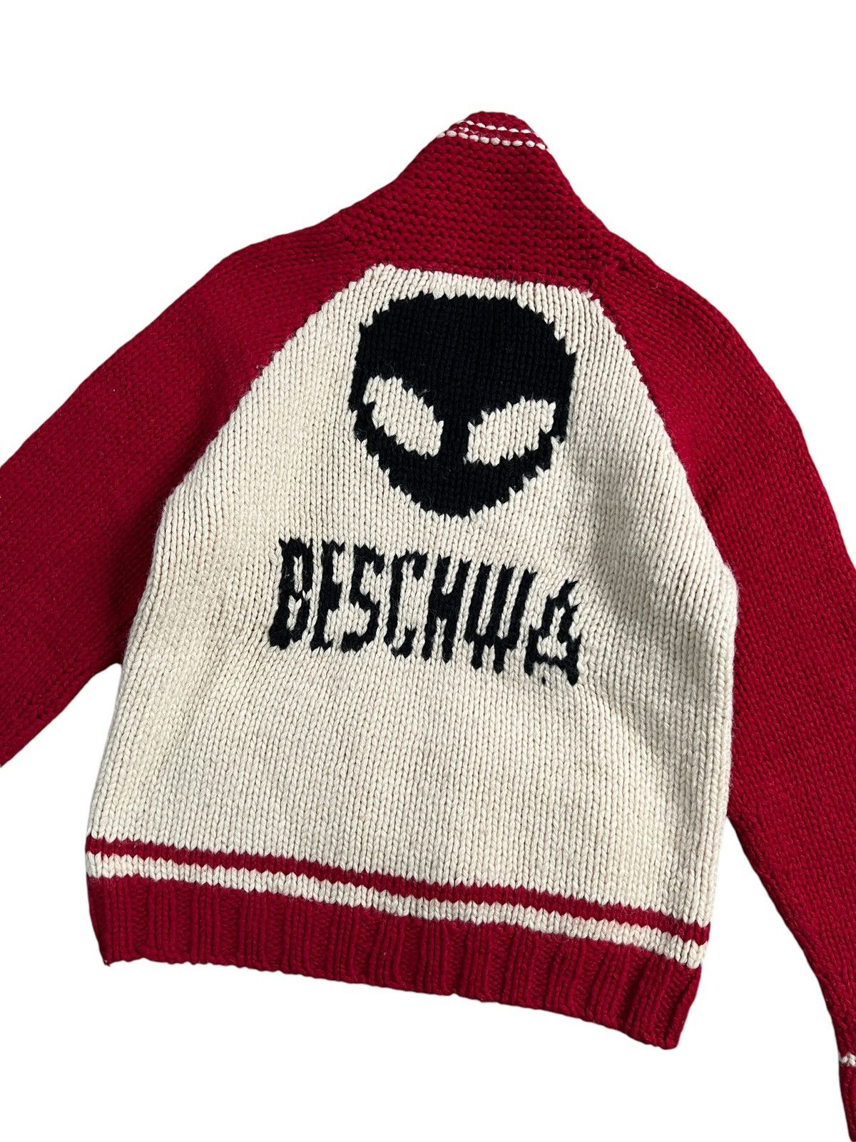 Alien Workshop × Vintage Vintage 90s Beschwa 👽 Zipper Knit Sweater Size US M / EU 48-50 / 2 - 8 Thumbnail
