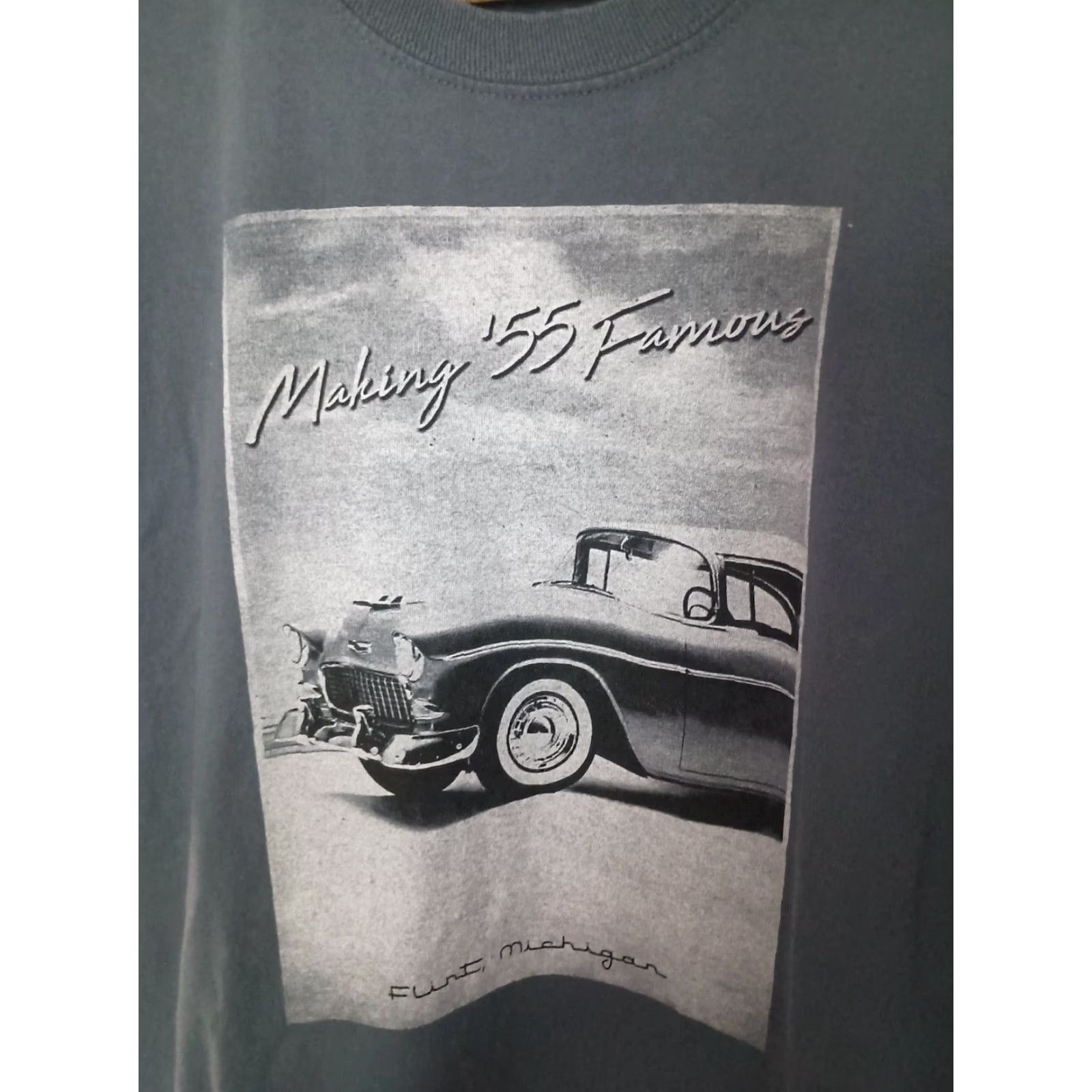 Port & Company VINTAGE Port & Company T-Shirt XL BLUE Making 55 Famous American Cars Men Size US XL / EU 56 / 4 - 2 Thumbnail