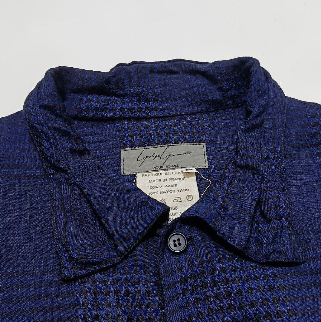 Yohji Yamamoto Vintage 90s Yohji Yamamoto Pour Homme Viscose Rayon Shirt Size US M / EU 48-50 / 2 - 2 Thumbnail
