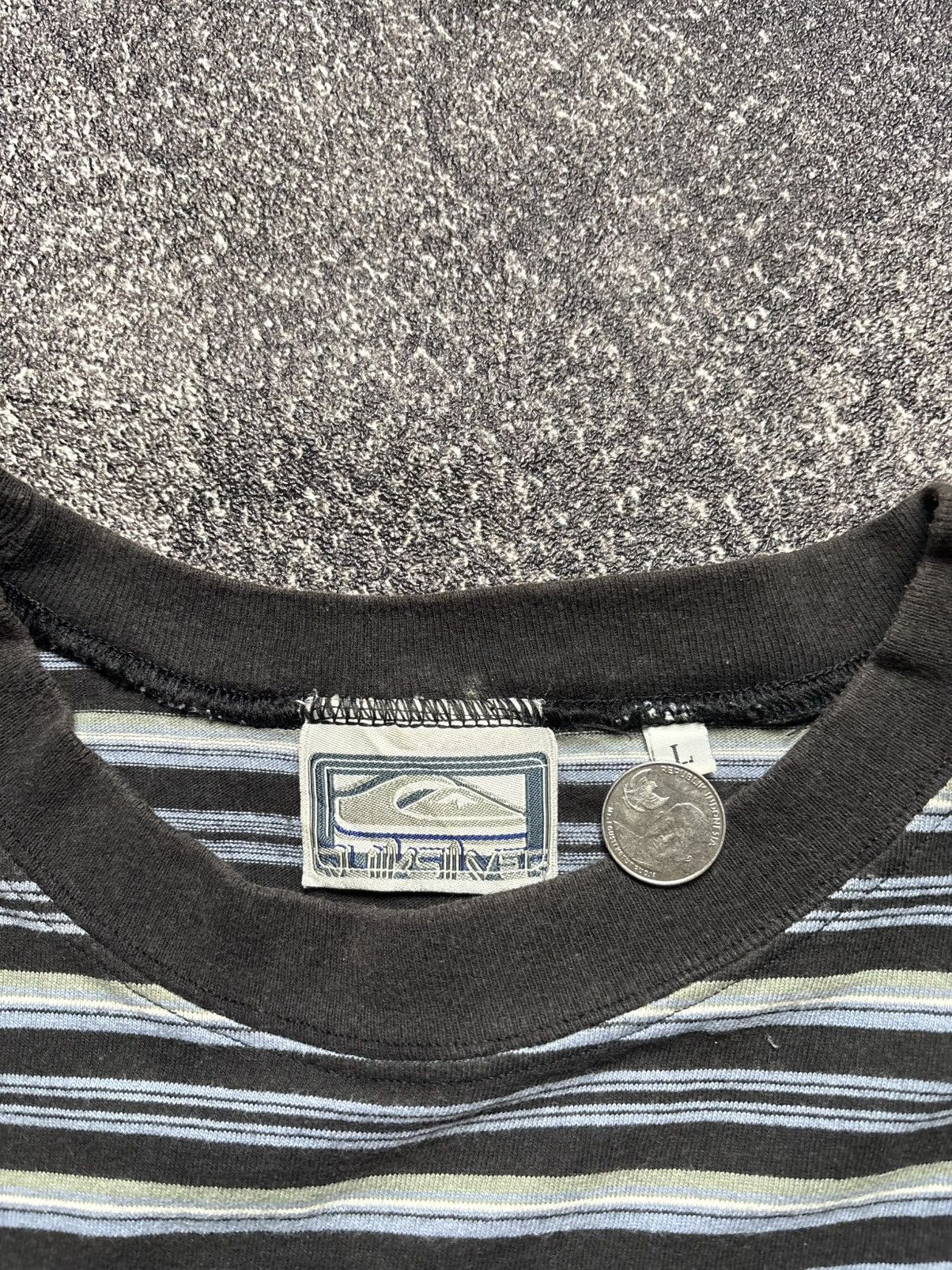 Quicksilver 90s Quicksilver stripe tees Size US XXL / EU 58 / 5 - 4 Thumbnail