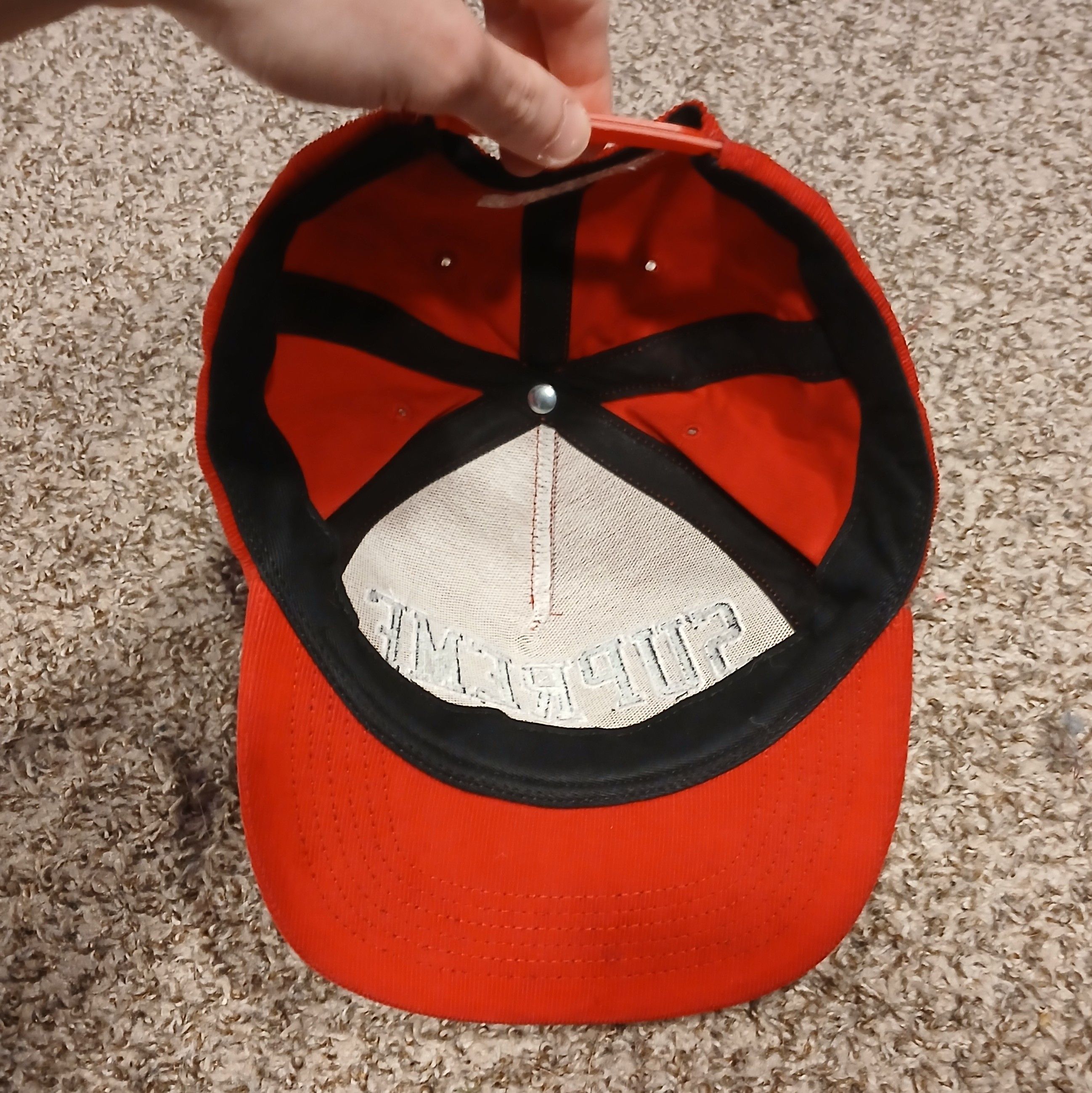 Champion × Supreme Supreme x Champion Red Embroidered Logo hat SS17 Size ONE SIZE - 6 Thumbnail