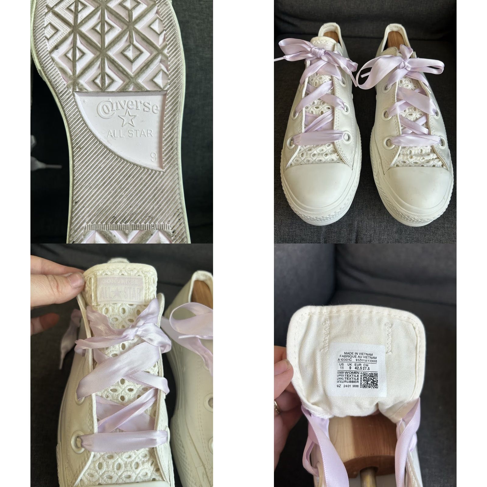Converse Converse Chuck Taylor Size 11 Egret Lilac Daze Matte Satin Lift Platform Sneaker Women Size US 9 / IT 39 - 10 Thumbnail