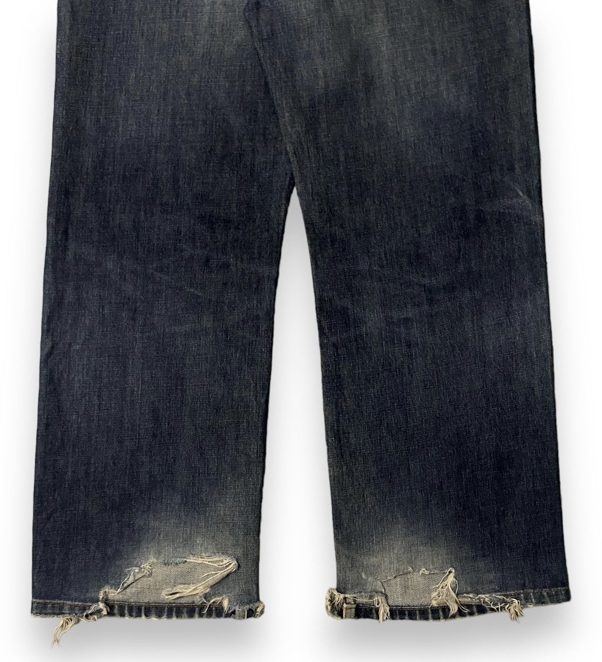 Edwin × JNCO × Le Grande Bleu (L.G.B.) Edwin Japan 503z Edition Distressed Blue Jean Straigt Cut h' Size US 33 - 11 Thumbnail