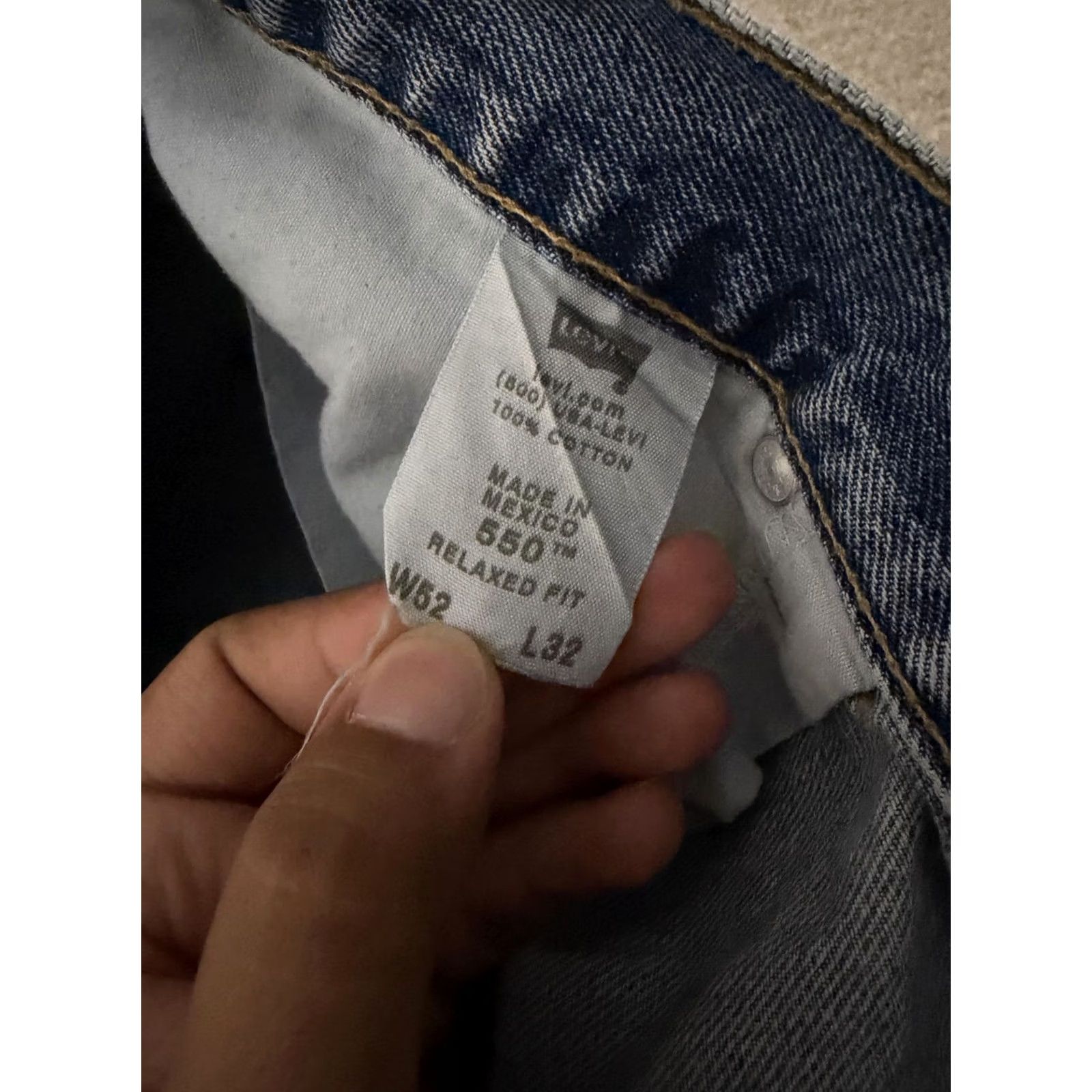 Levi's Levi'S 550 Relaxed Fit Jeans Men Light Wash Blue Denim Pants Size US 36 / EU 52 - 6 Thumbnail
