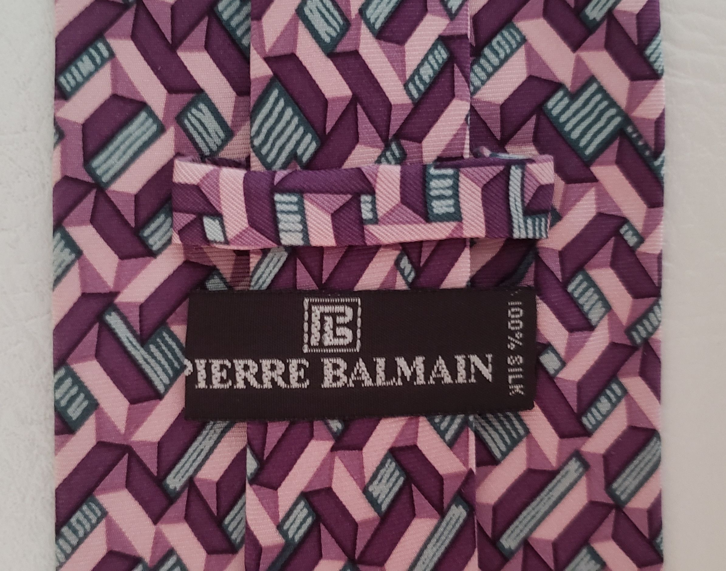 Pierre Balmain Pierre Balmain neck tie pink purple silk 1980s Size ONE SIZE - 5 Thumbnail