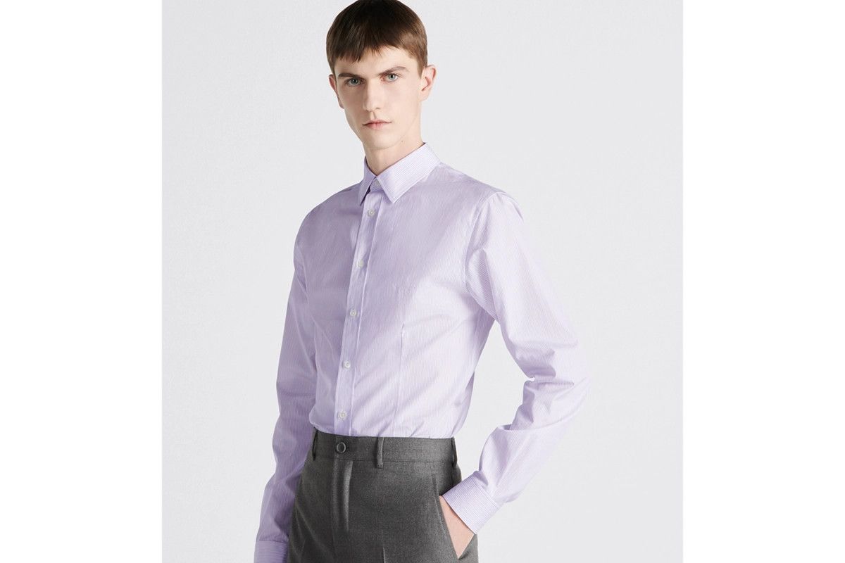 Dior o1bcso1str1124 Oversized Fitted Shirt in Pink Size US L / EU 52-54 / 3 - 4 Thumbnail