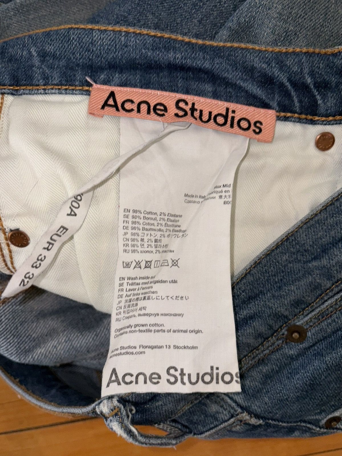 Acne Studios Acne Studios Max Mid Blue Jeans Size US 33 - 6 Thumbnail
