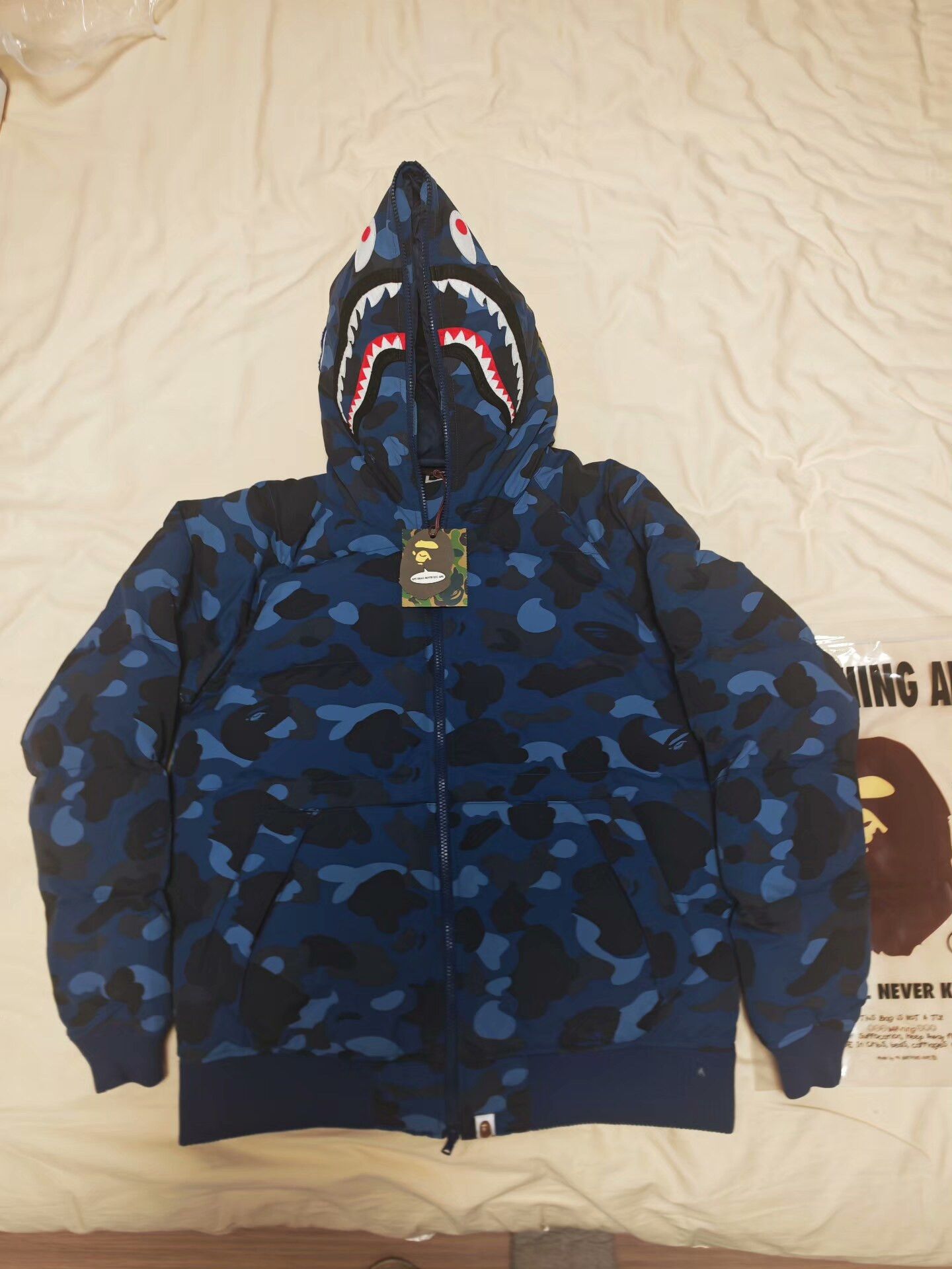 Bape Bape Blue Heavy Coat XL Men Size US XL / EU 56 / 4 - 1 Thumbnail