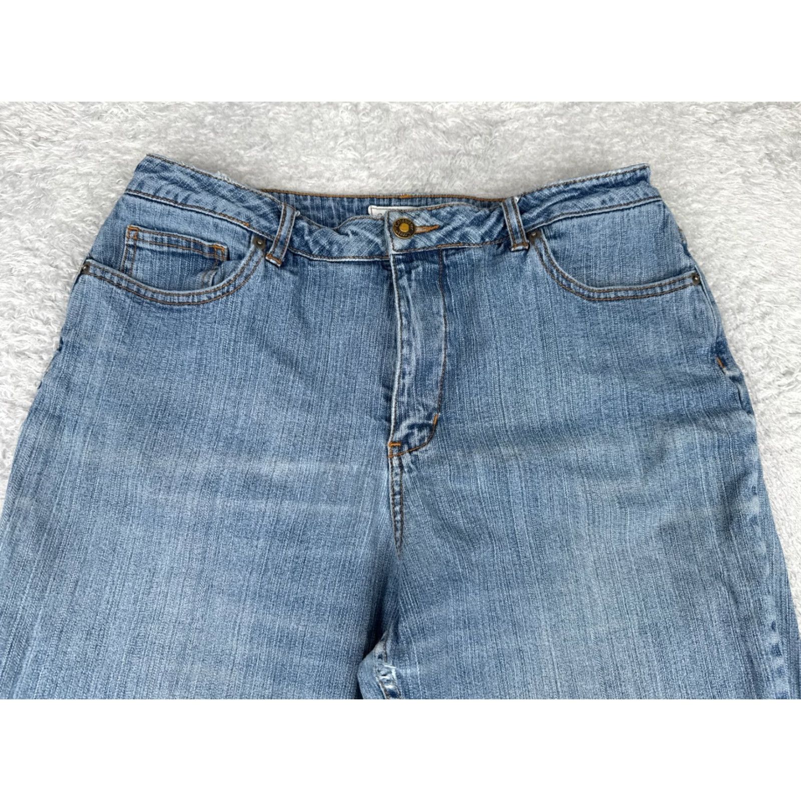 Coldwater Creek Coldwater Creek Jeans 14 Womens Blue Denim Straight High Rise Cotton 32x28 Size 36" / US 14 / IT 50 - 4 Thumbnail