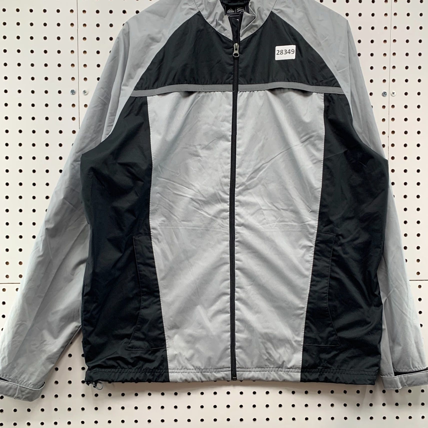 Adidas Adidas Golf Windbreaker Jacket Gray Black Clima Proof Mens L Vented 25x29 Jacket Size US L / EU 52-54 / 3 - 6 Thumbnail